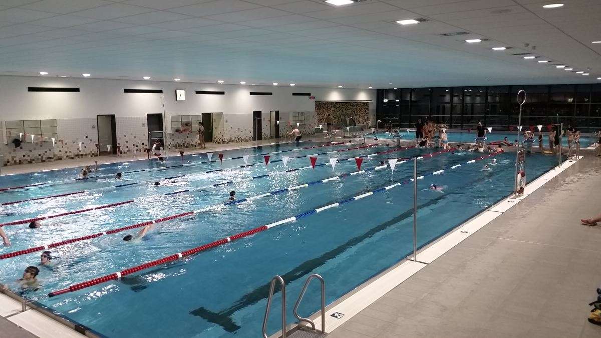 Das erste Training in der Schwimmhalle Bühlau